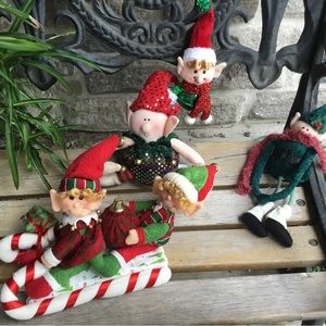 Cute Christmas elves, 4 in set